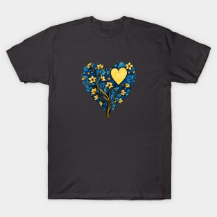 Floral heart tree, painting style T-Shirt